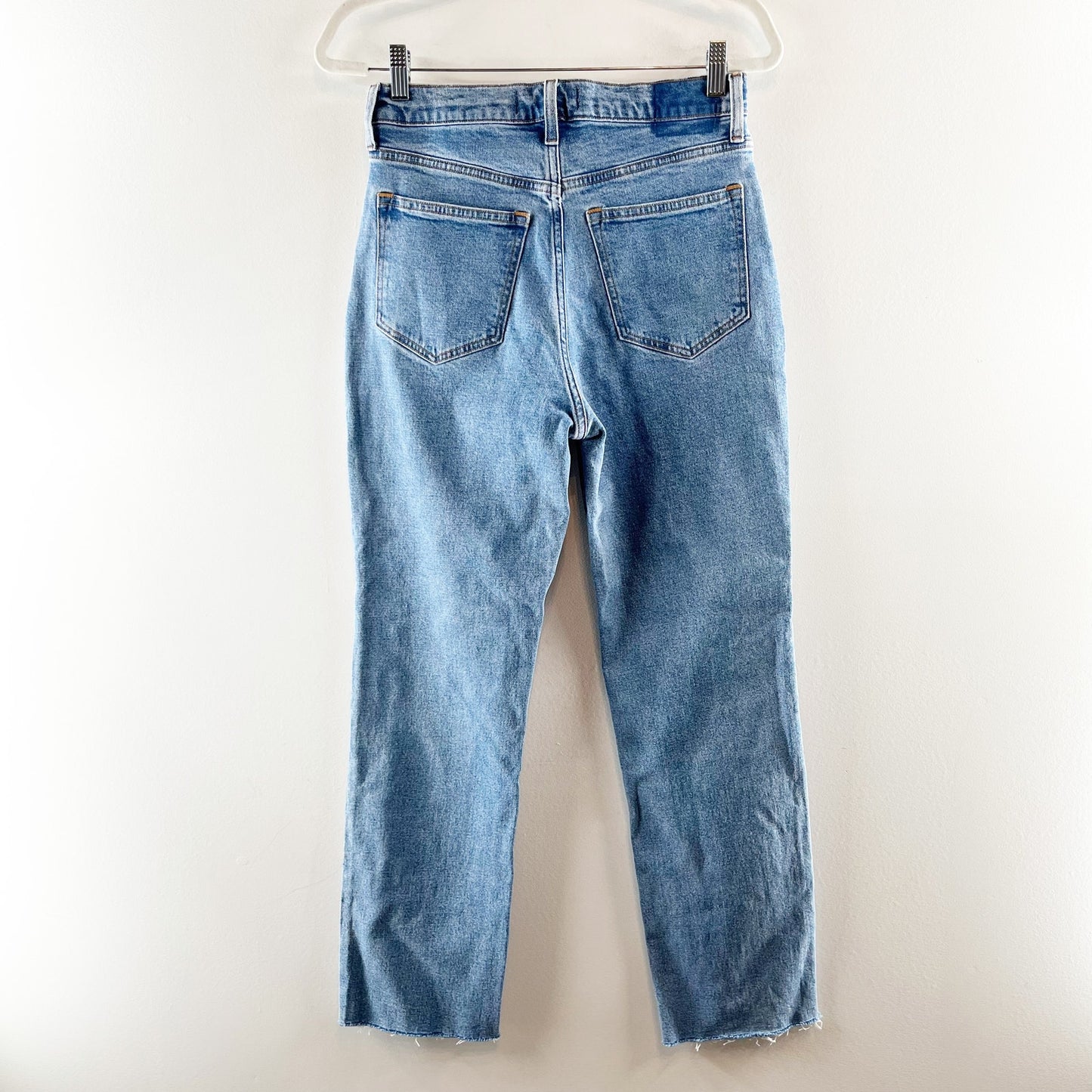 Abercrombie & Fitch Ultra High Rise Denim Ankle Straight Jeans Blue 28 Long