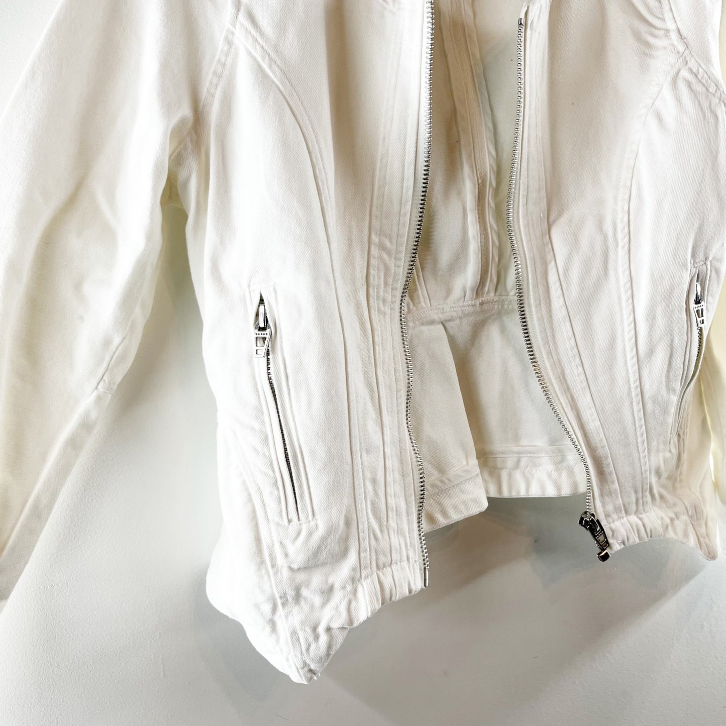 Blank NYC Part Time Lover Jean Cotton Denim Jacket White Small
