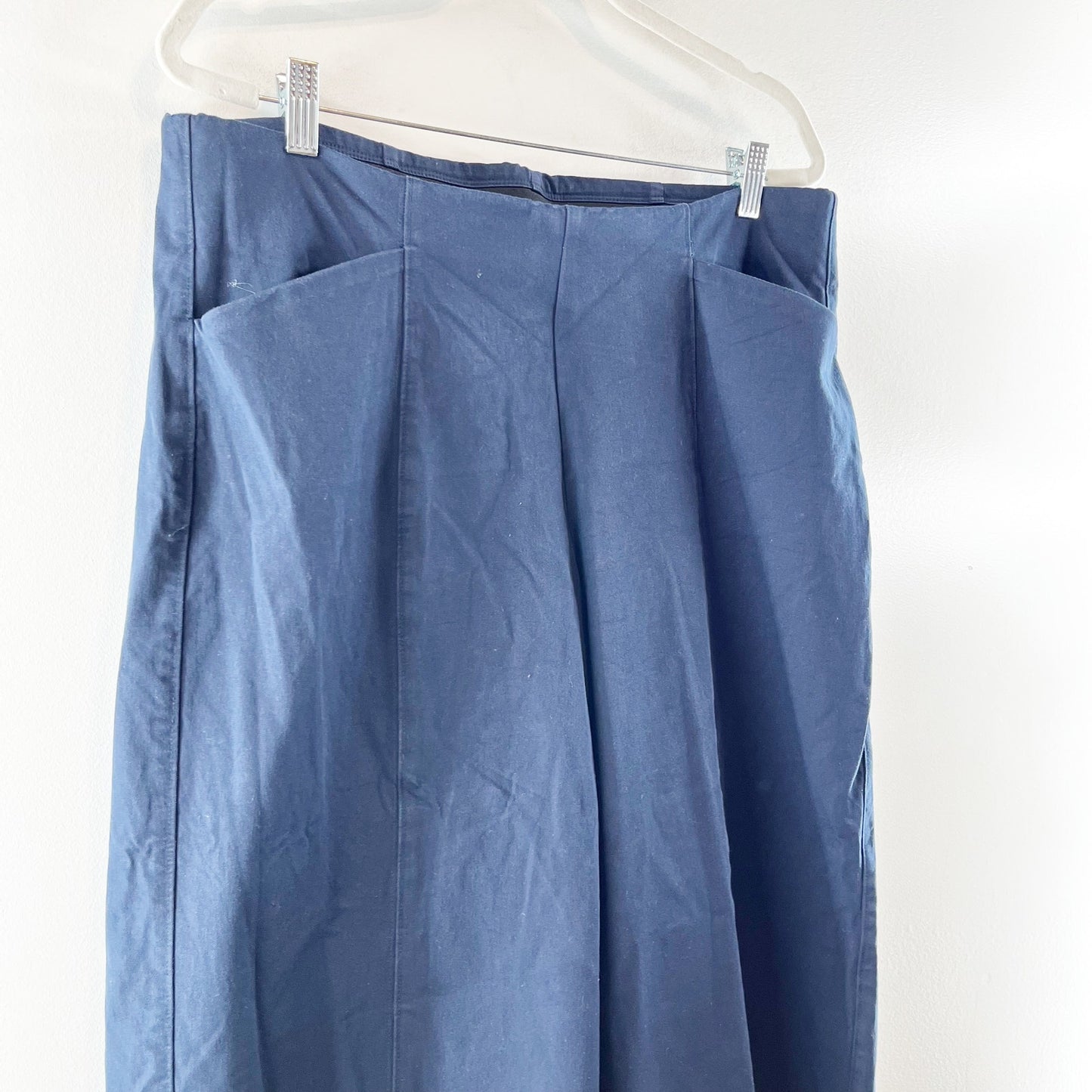 Old Navy High Waisted Pull On Pixie Super Wide Leg Pants Navy Blue XL
