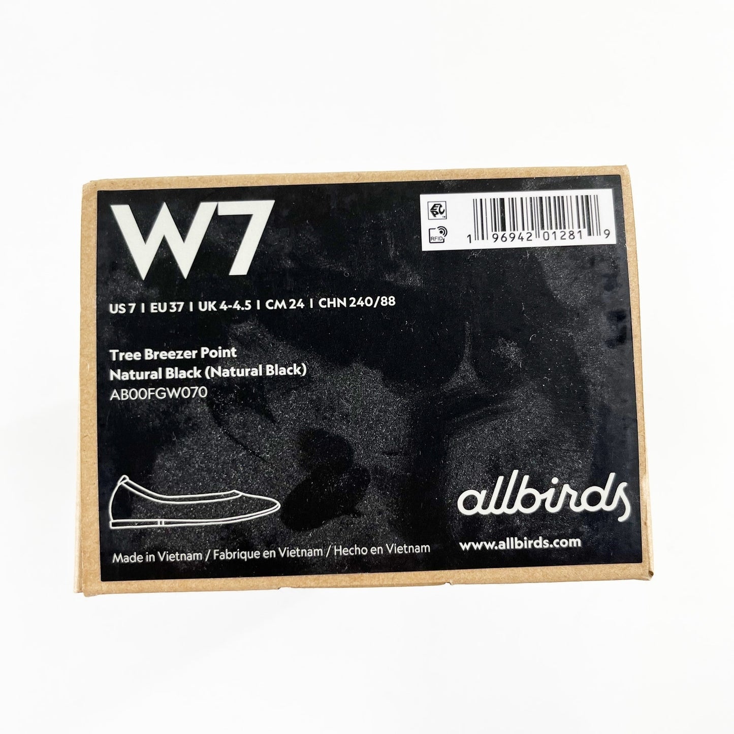 Allbirds Tree Breezer Point Ballet Knit Flats Black 7