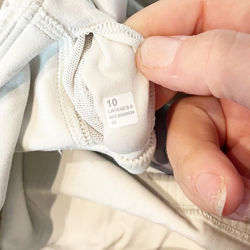 Lululemon Align Ribbed Henley Cropped Tank Top Bone Cream White 10
