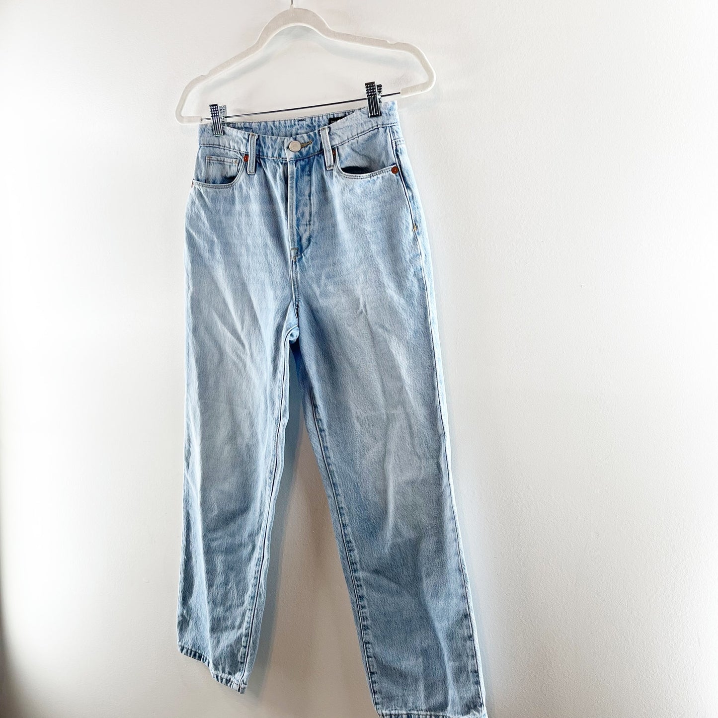 Blank NYC The Baxter Cropped High Rise Straight Leg Mom Jeans Blue 26 / 2