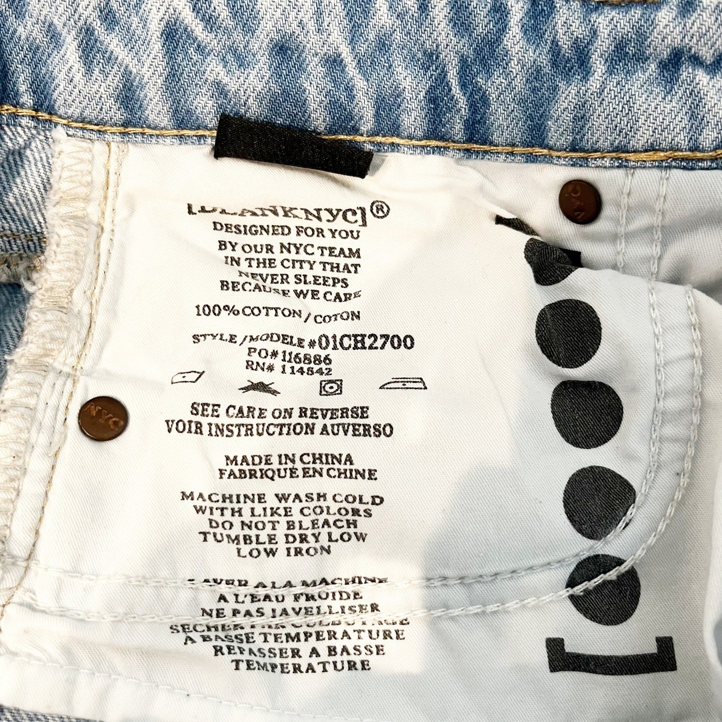 Blank NYC The Baxter Cropped High Rise Straight Leg Mom Jeans Blue 26 / 2
