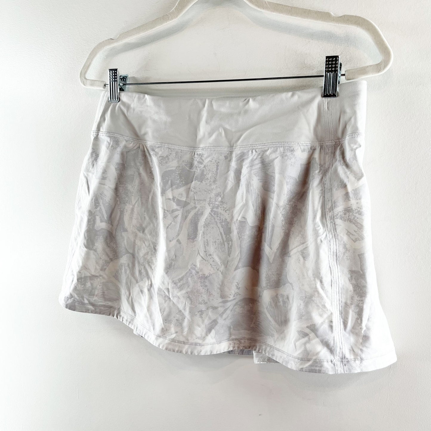 Lululemon Pace Rival Skirt No Panels 15" Mini Tropical Shadow Starlight White 8