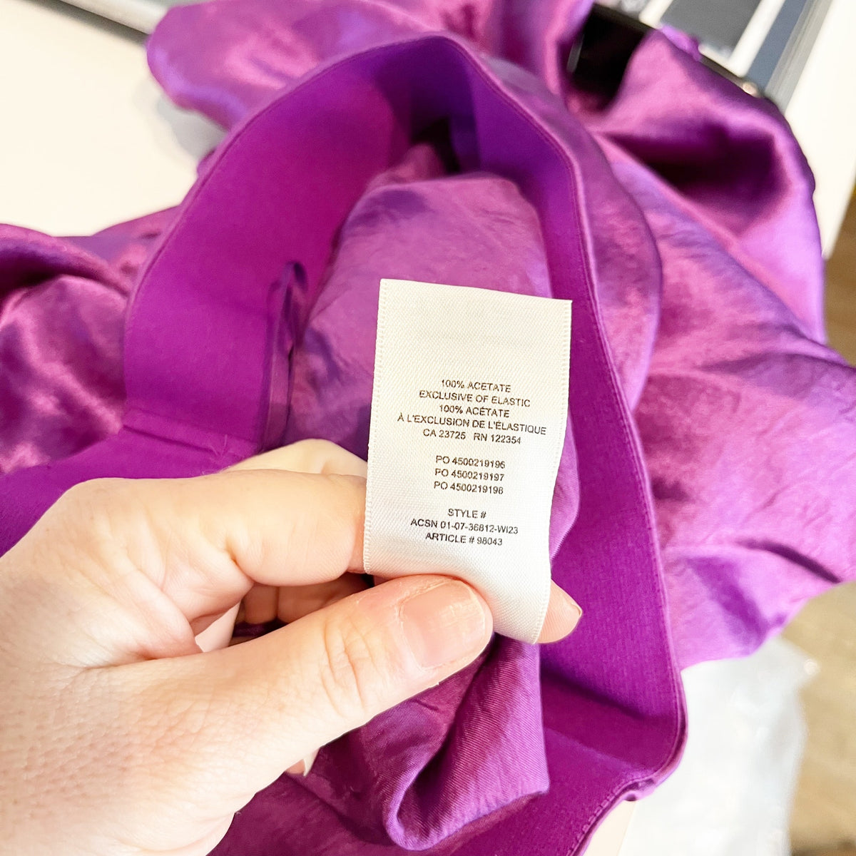 Babaton Aritzia Satin Midi Slip Skirt Royal Purple 6