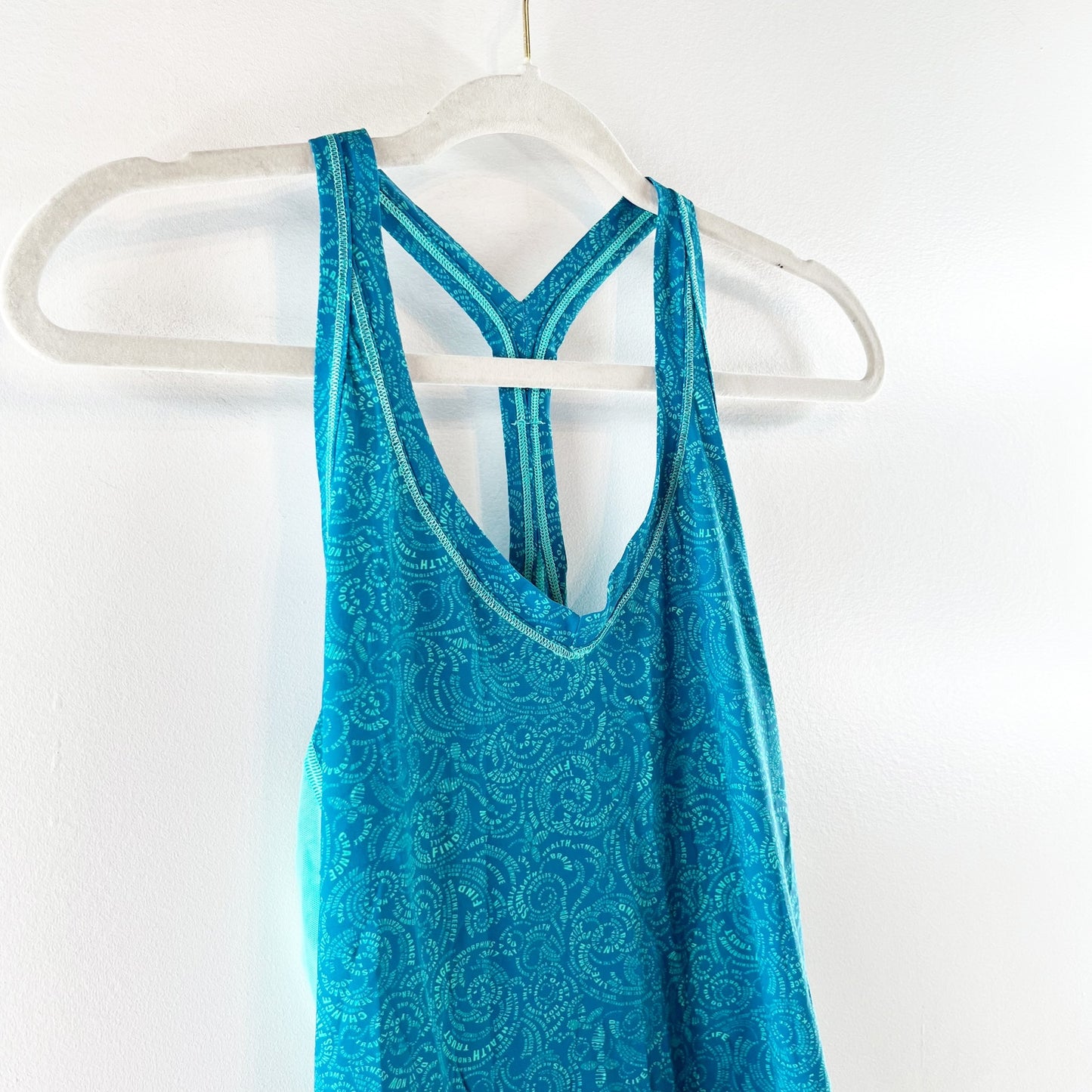 Lululemon Fast Lane Singlet Racerback Tank Top Foil Teal Green Small