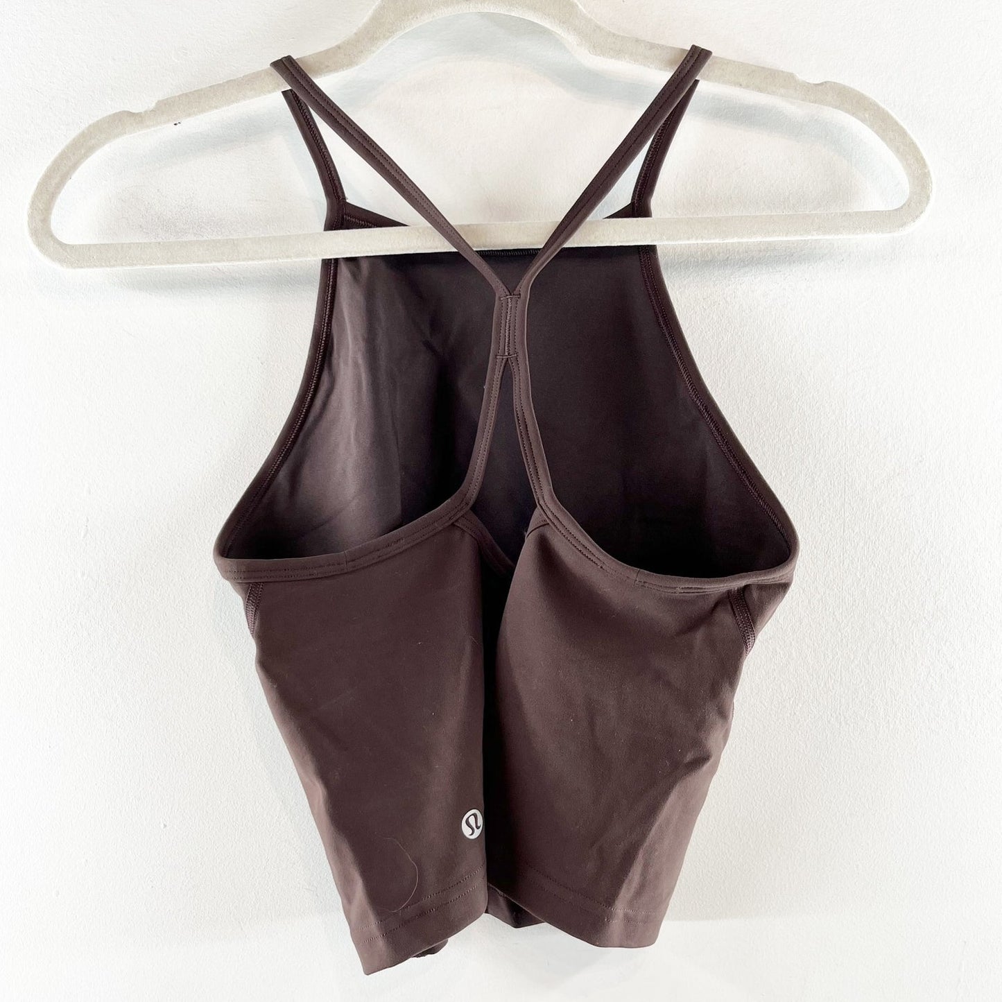 Lululemon Wunder Train High-Neck Cross-Back Tank Top Espresso Brown Small