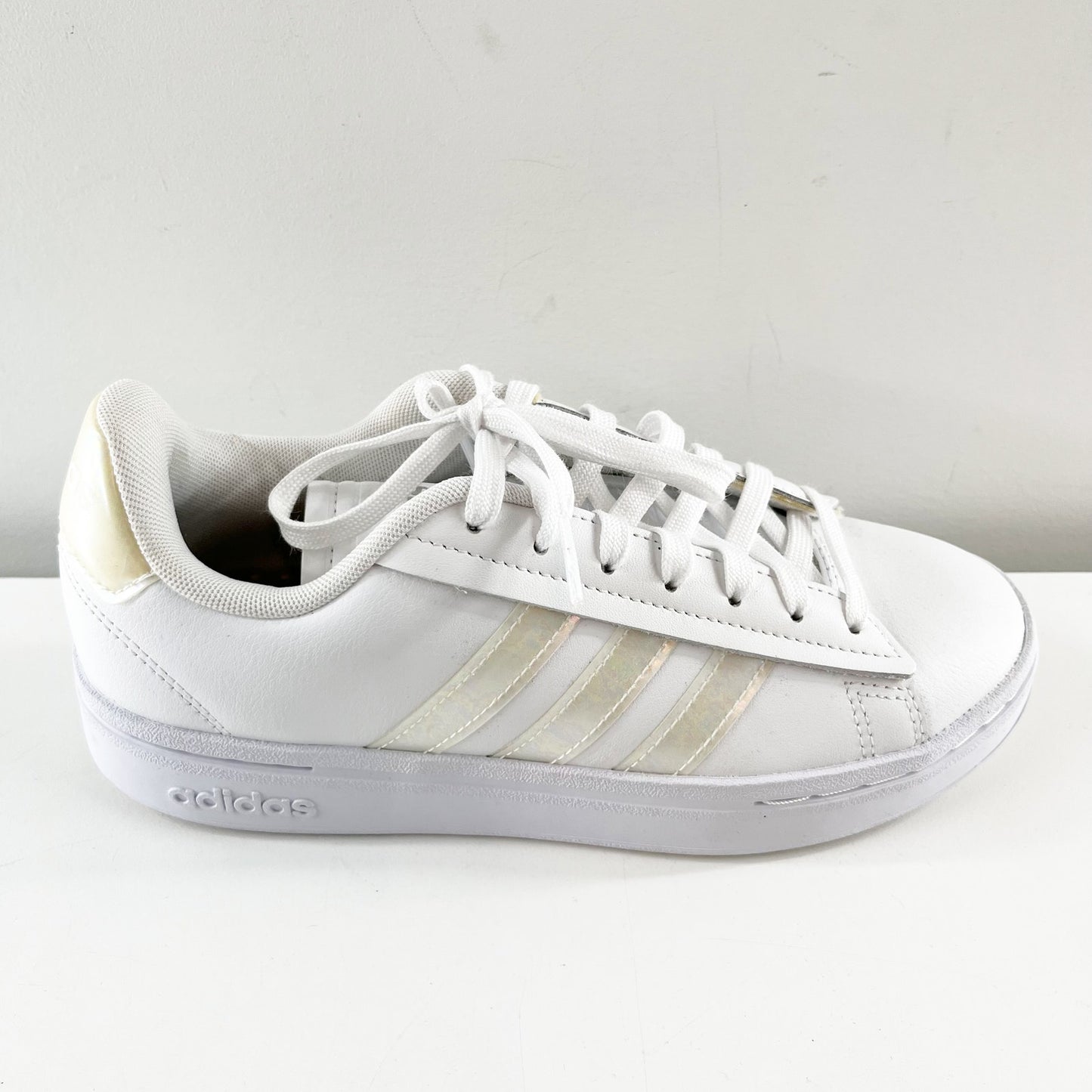 Adidas Grand Court Shoes Sneakers Lace Up Low Top White 6.5