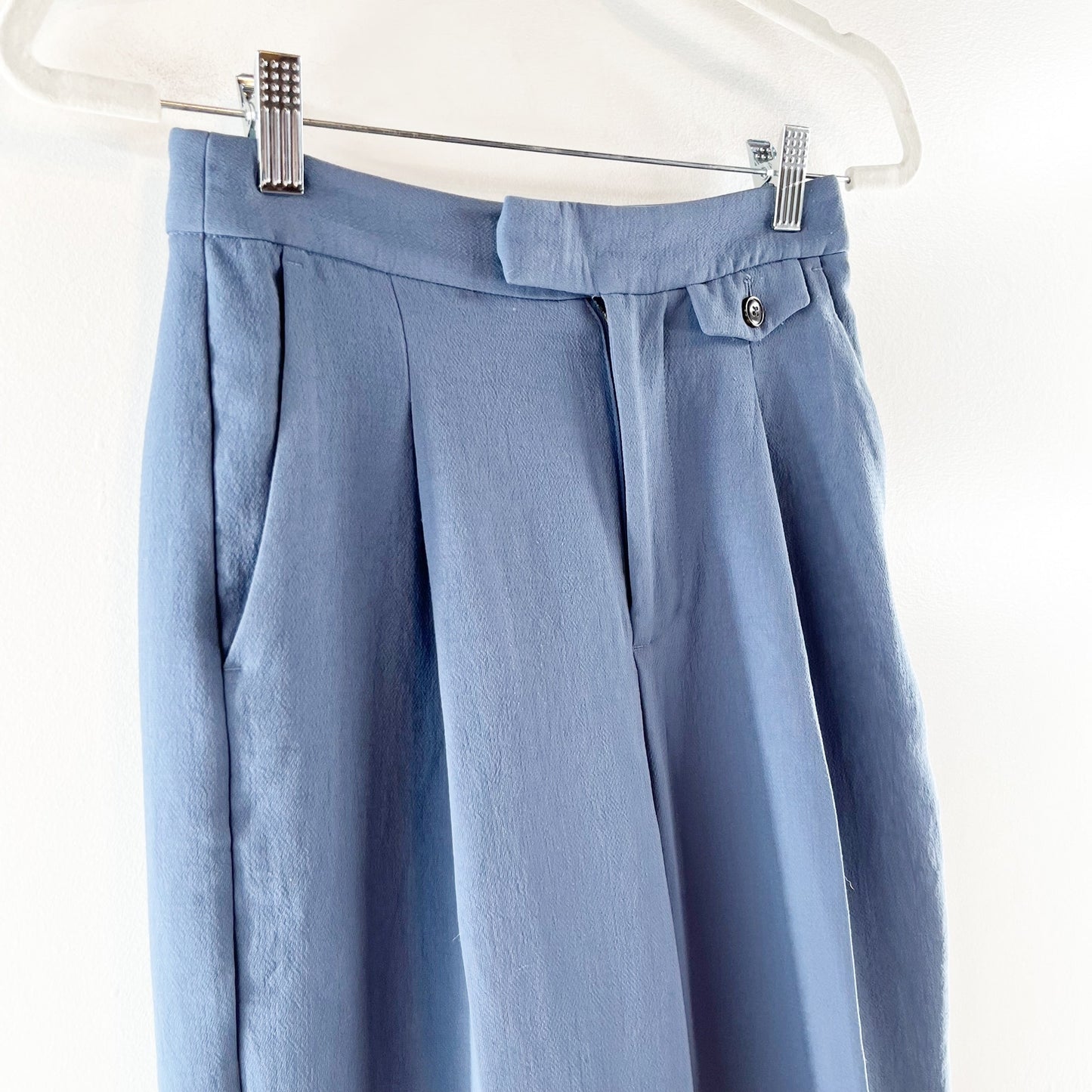 Madewell The Rosedale High-Rise Straight Relaxed Crepe Pleated Pant Nighttime 00