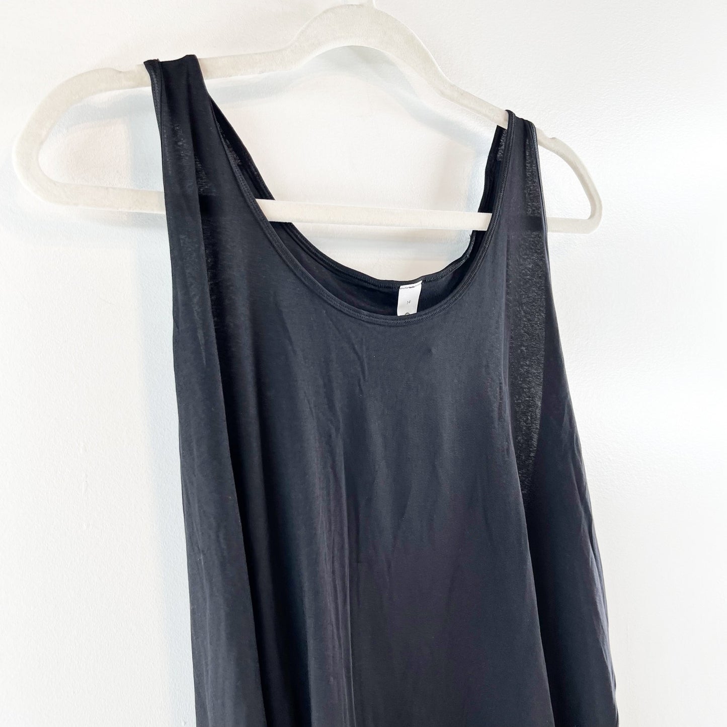 Lululemon Essential Tank Top Pleated Jersey Black 14