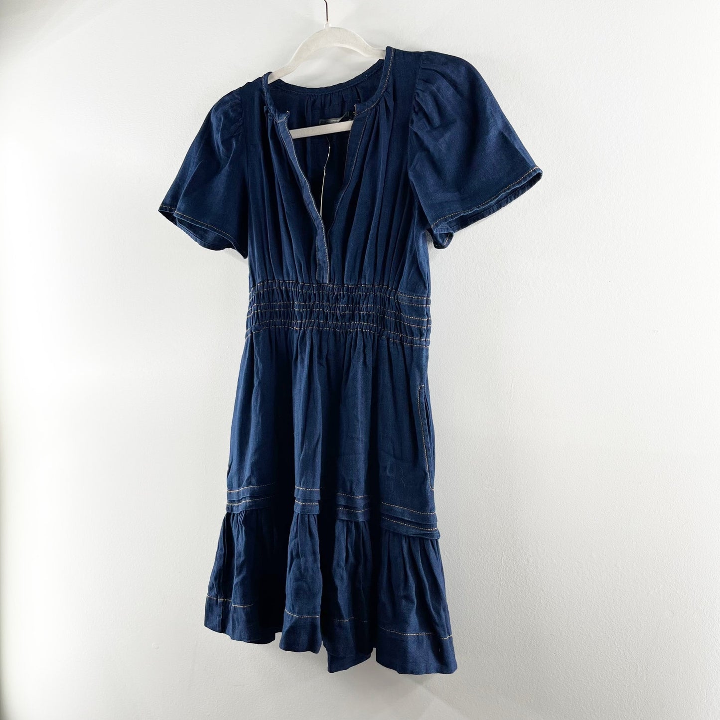 Anthropologie The Somerset Mini Dress Denim Edition Blue XXS