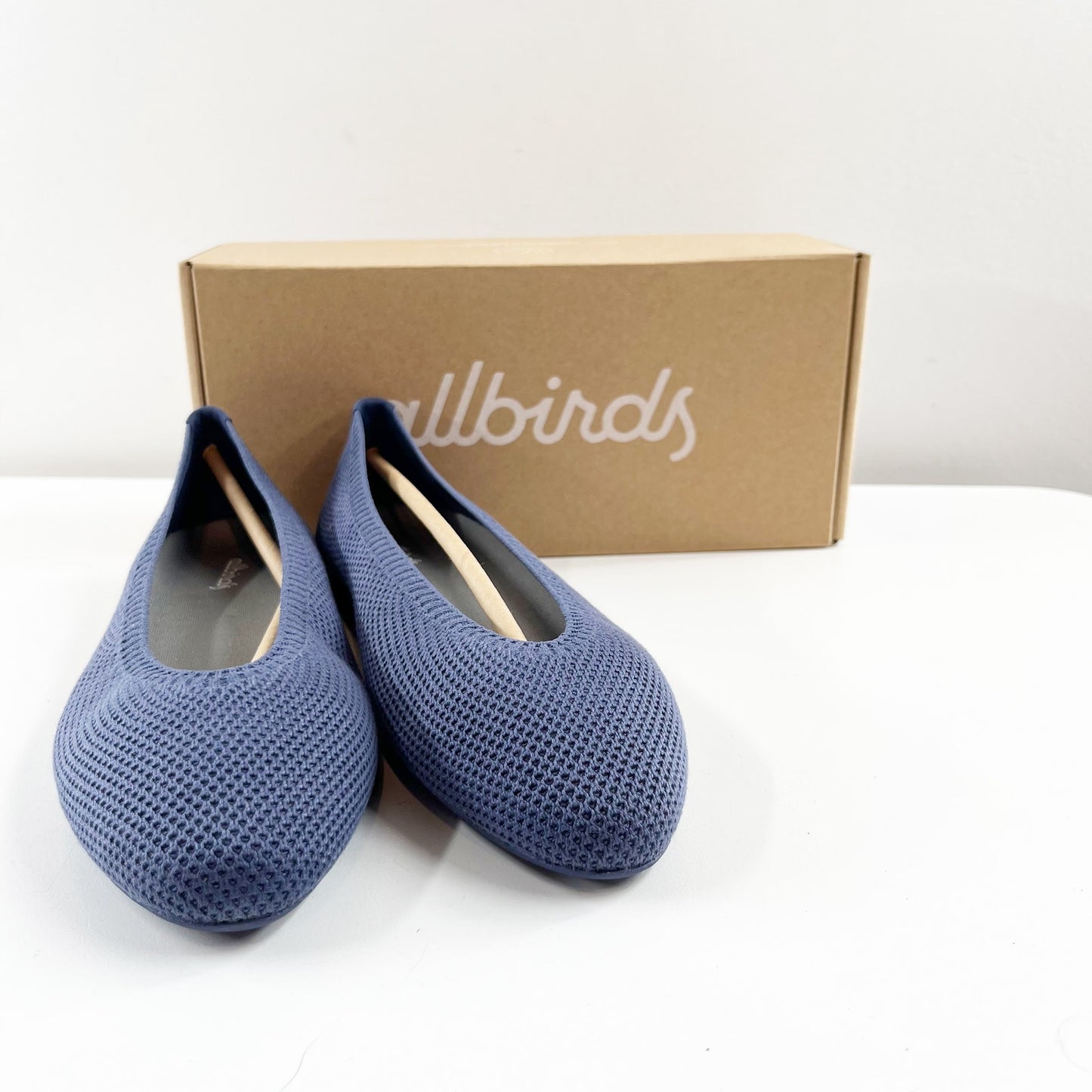 Allbirds Tree Breezer Point Ballet Knit Flats Hazy Indigo Blue 7