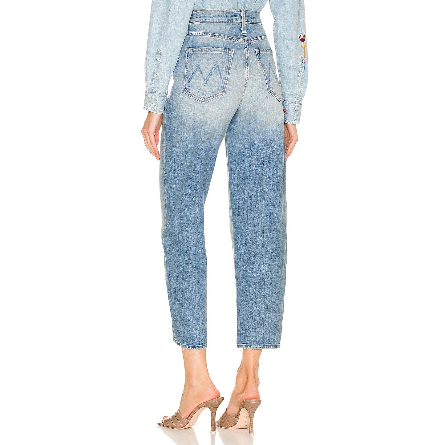 Mother The Curbside High Rise Straight Leg Ankle Jeans Secret Sister 29