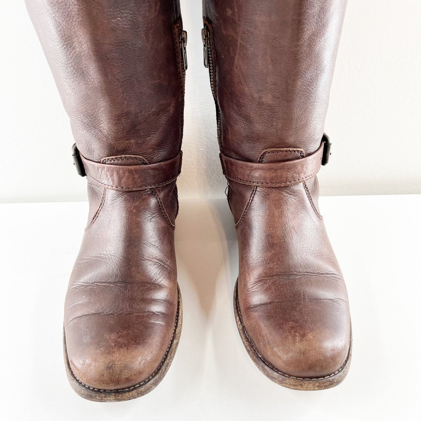 Frye Knee High Leather Phillip Equestrian Riding Boots Dark Brown 9