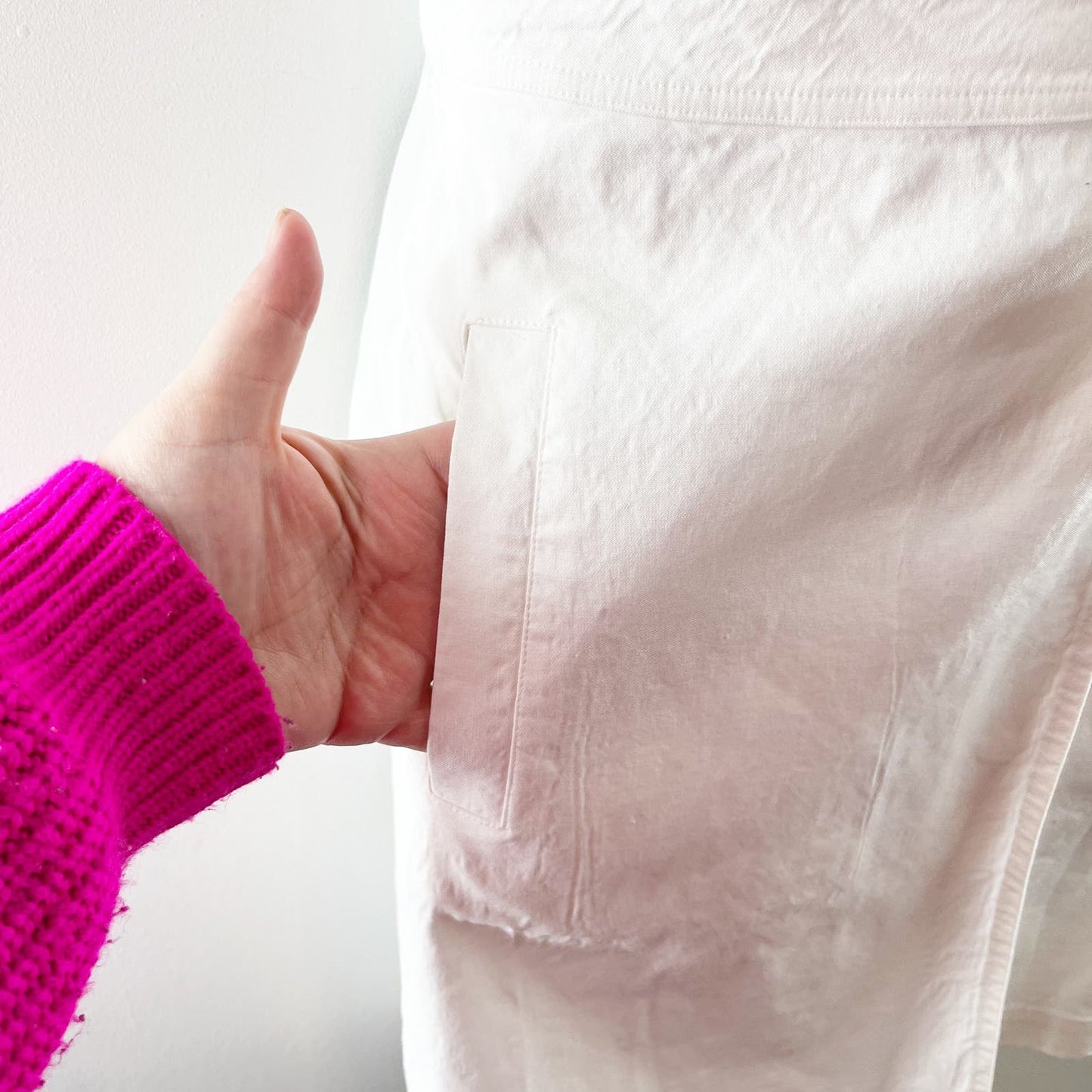 A.L.C Sidelle Linen Blend Wrap Ruffle Sleeve Mini Dress White 4