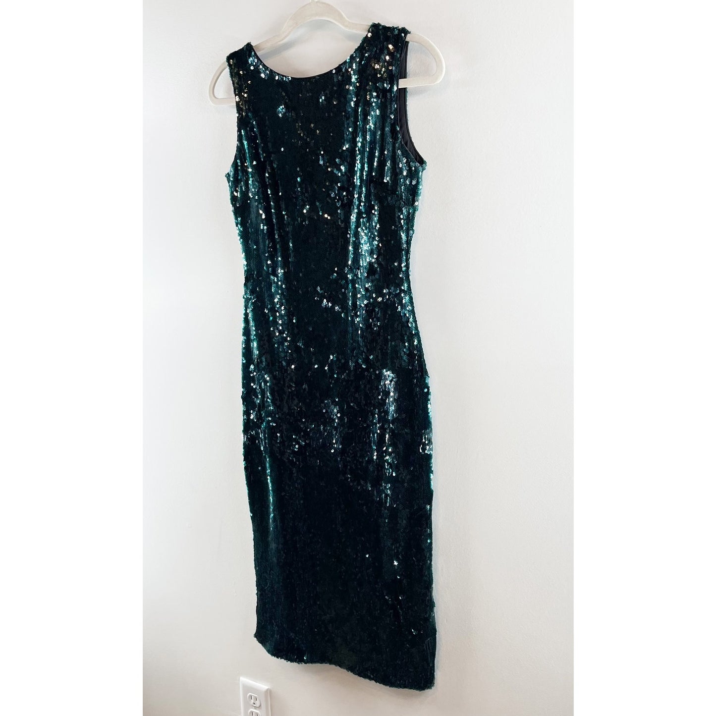 Dress The Population Audrey Sleeveless Sequin Midi Dress Green Medium