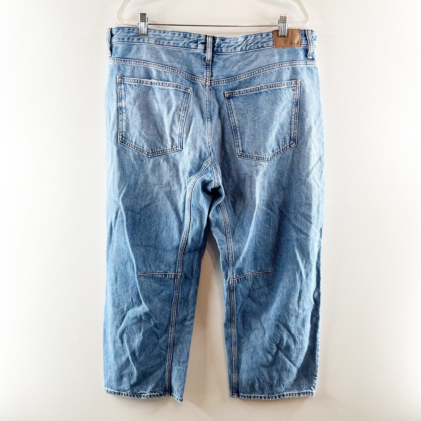 Madewell The Darted Barrel Leg Jeans Dobbins Wash Blue 32 / 14