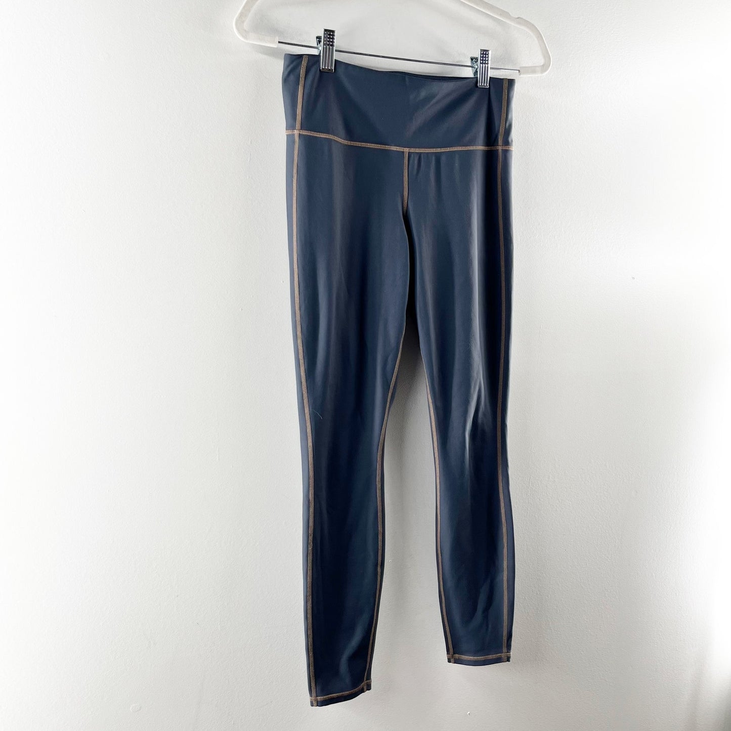 Athleta High Rise Chaturanga Tights Leggings Blue Gray Small