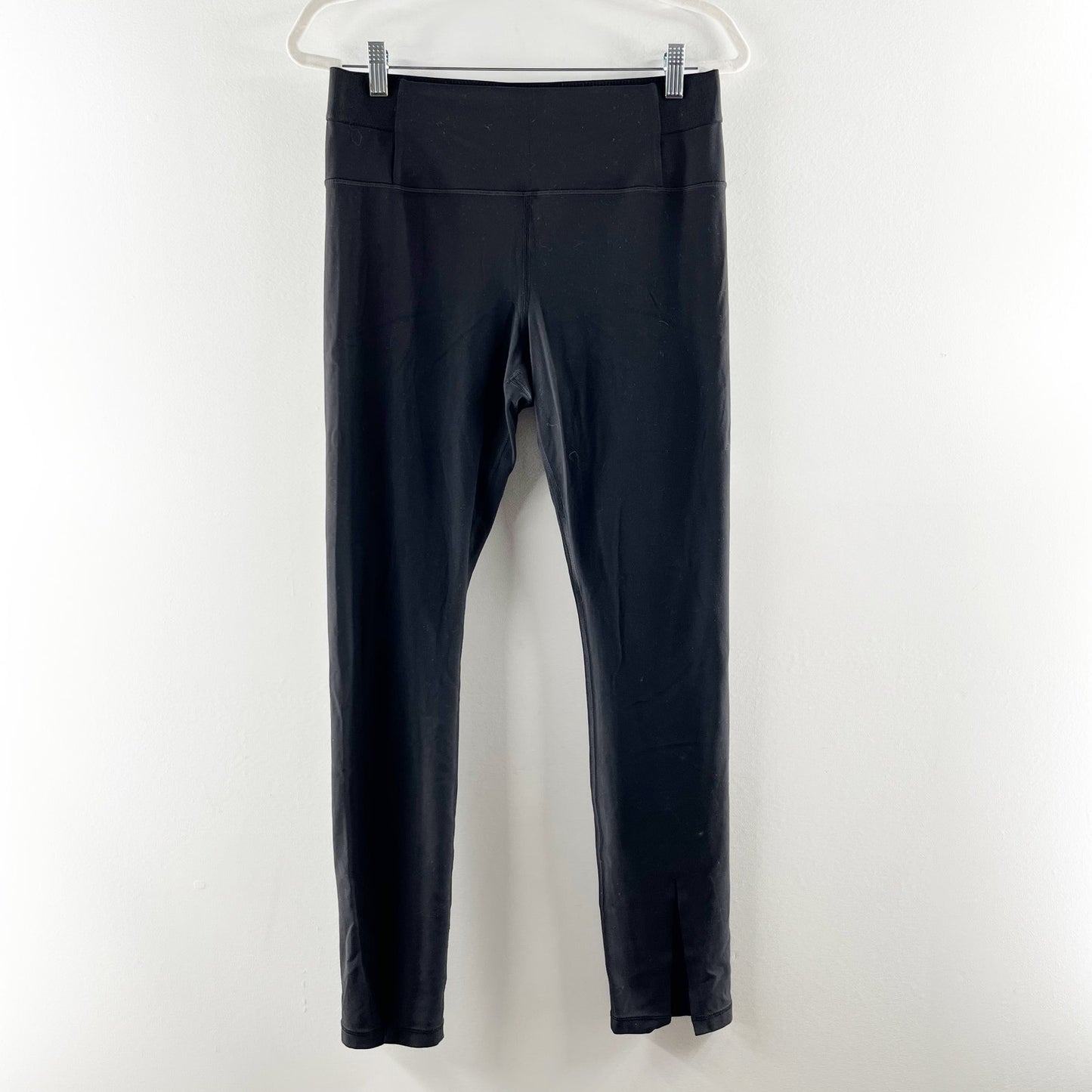 Athleta Aura High Rise Slit Flare Hem Pants Leggings Black Large