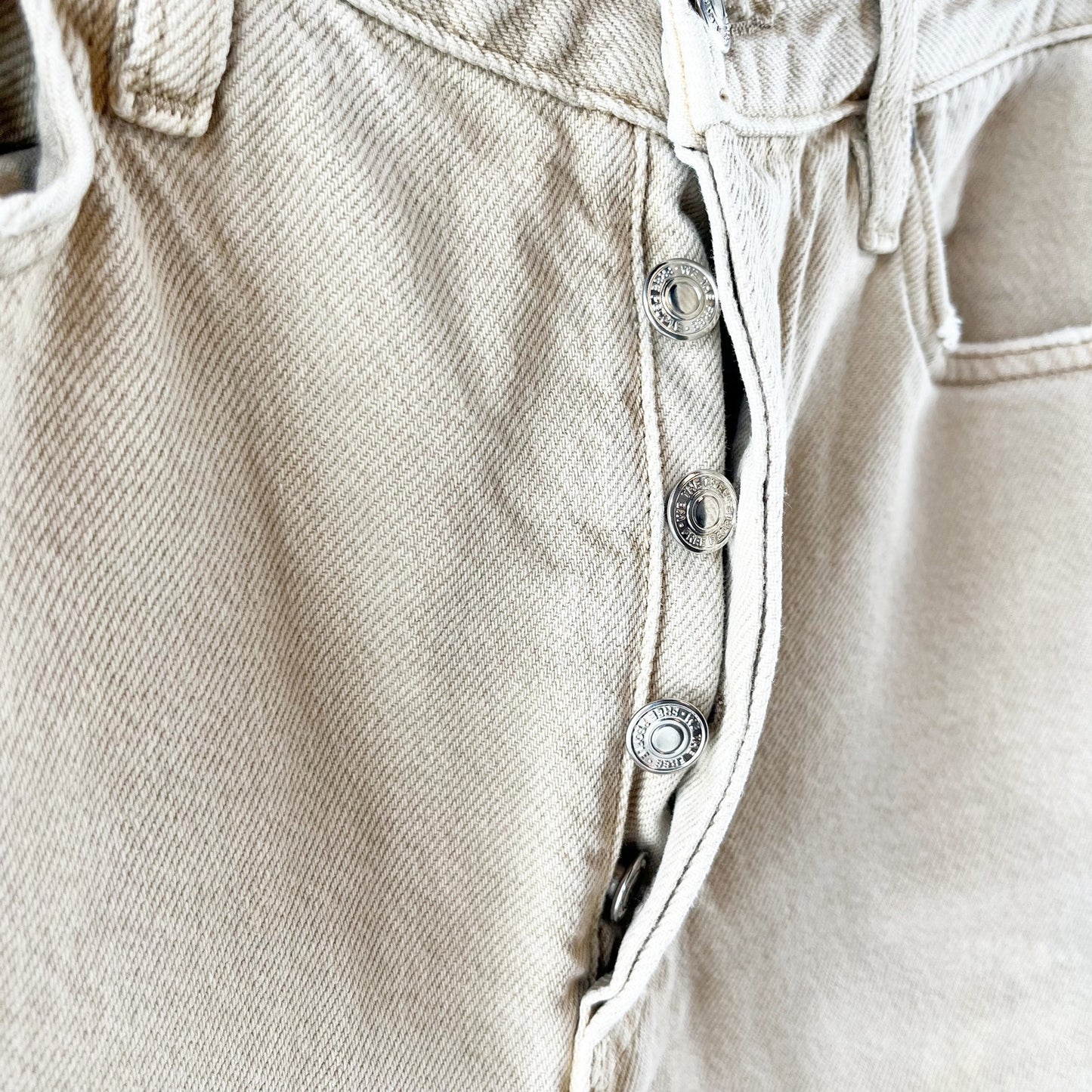 Free People Lasso High Rise Busted Knees Straight Leg Jeans Dusty Khaki 25