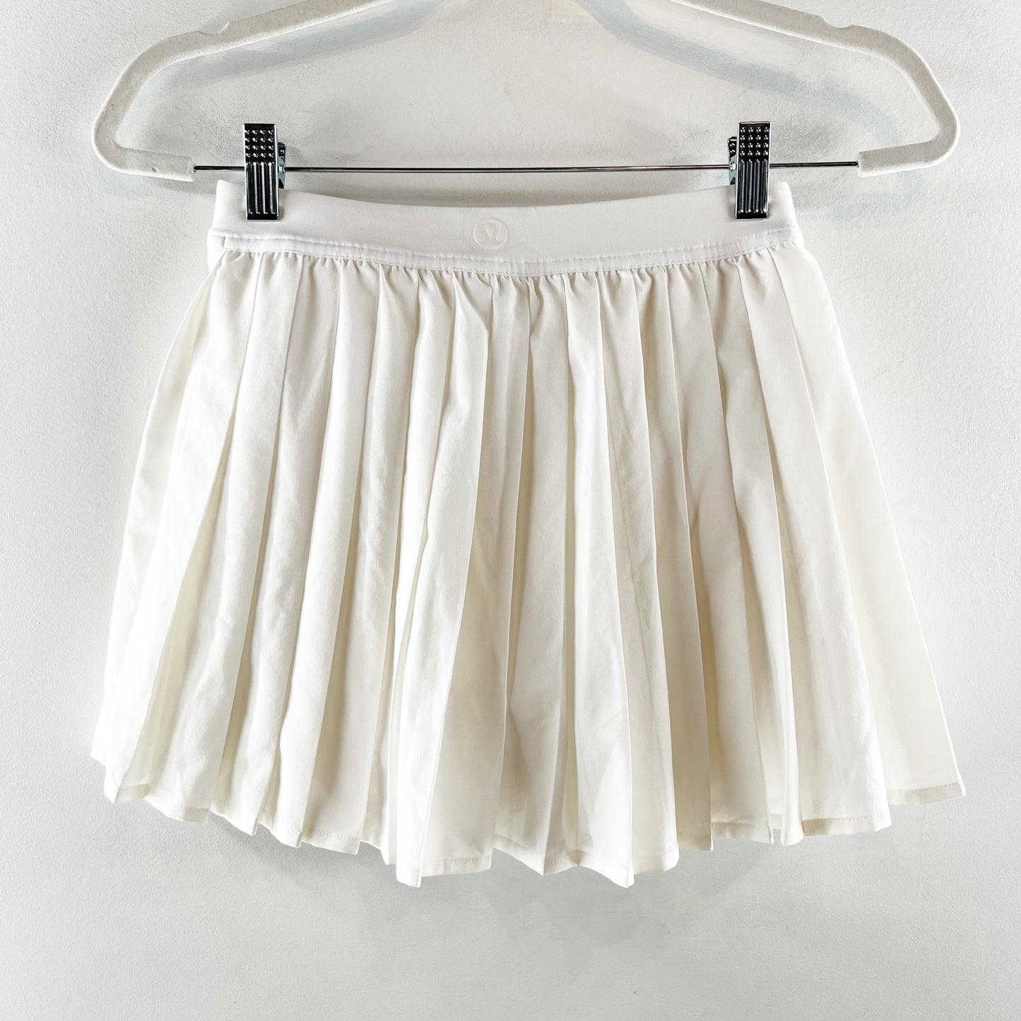 Lululemon High-Rise Pleated Tennis Mini Skirt Skort White 4