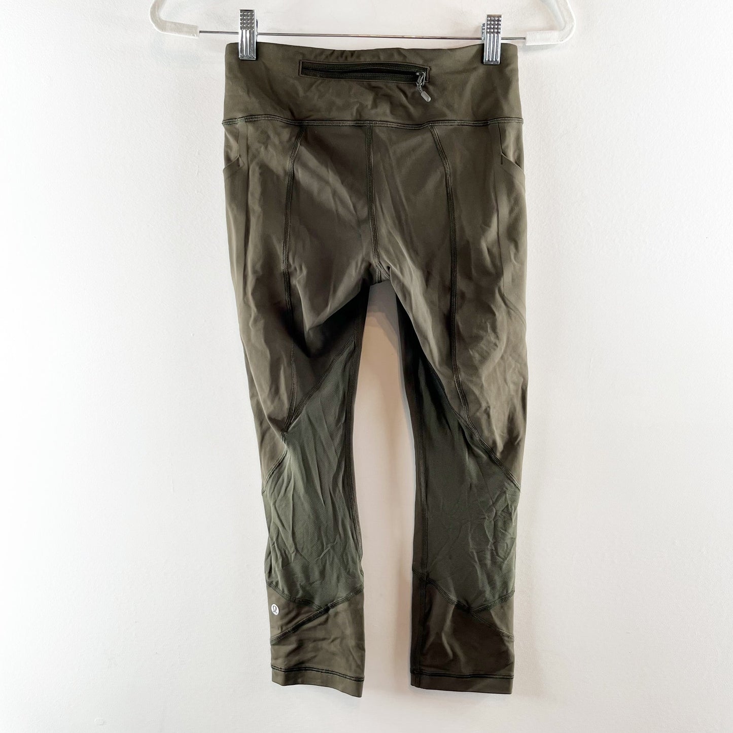 Lululemon Pace Rival Crop Leggings 22" Dark Olive Green 4