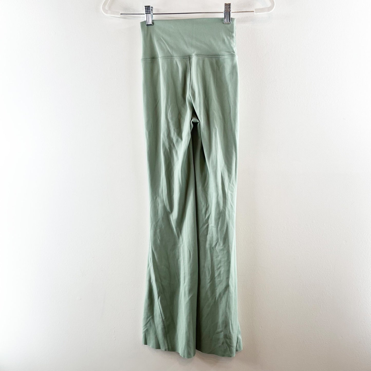 Gilly Hicks Hollister High Rise Flare Pants Leggings Light Green XXS