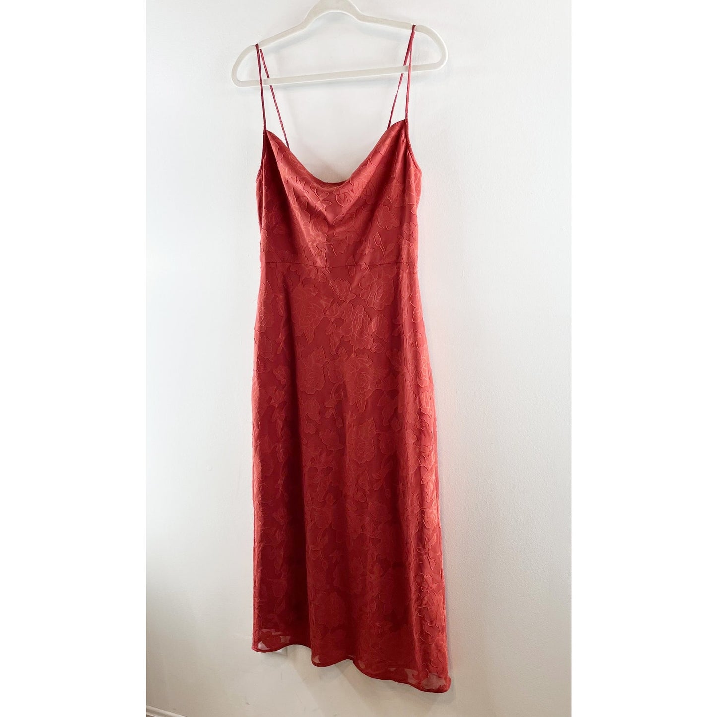 Hutch Anthropologie Kinsey Midi Slip Dress Maroon Wine Red 8