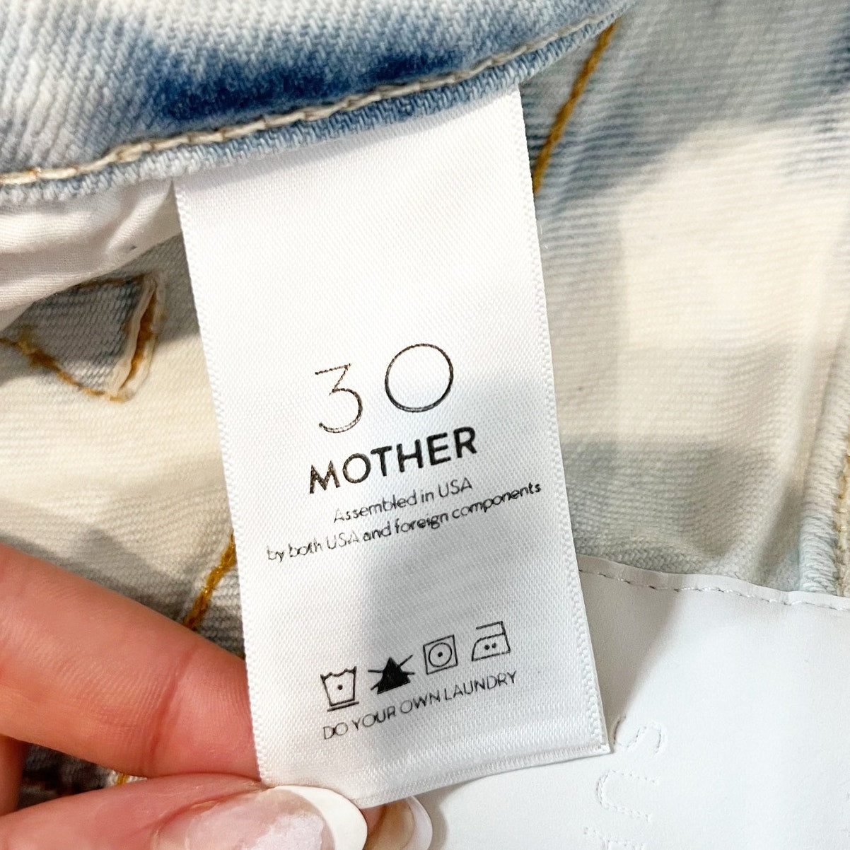 MOTHER The Insider High Waisted Fray Bootcut Crop Ankle Jeans Tizzy Tie Dye 30