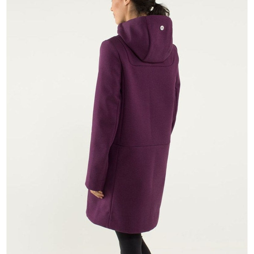 Lululemon City Softshell Parka Coat Jacket Tweed Plum Purple Medium