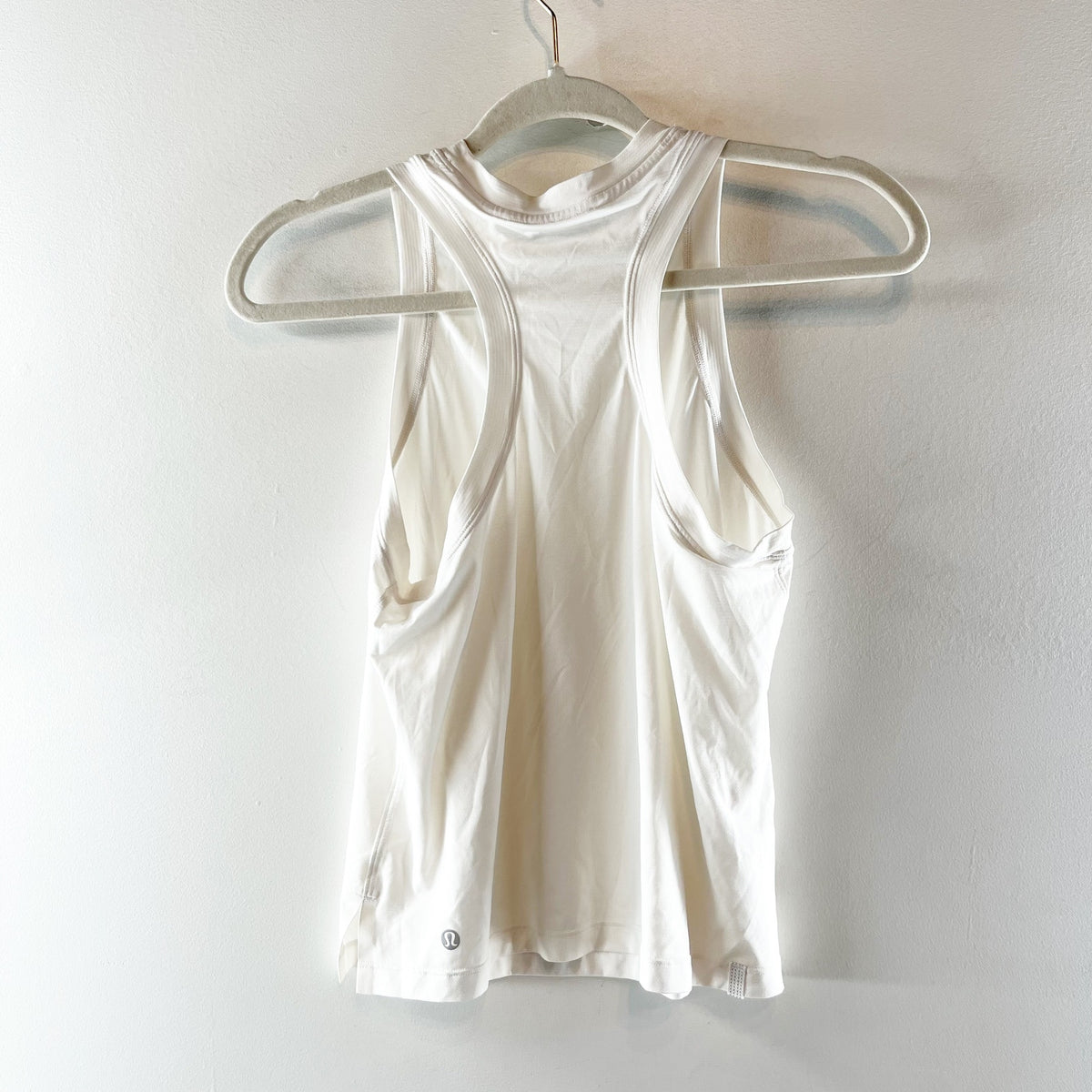 Lululemon Jersey Training High Neck Muscle Tank Top White 4