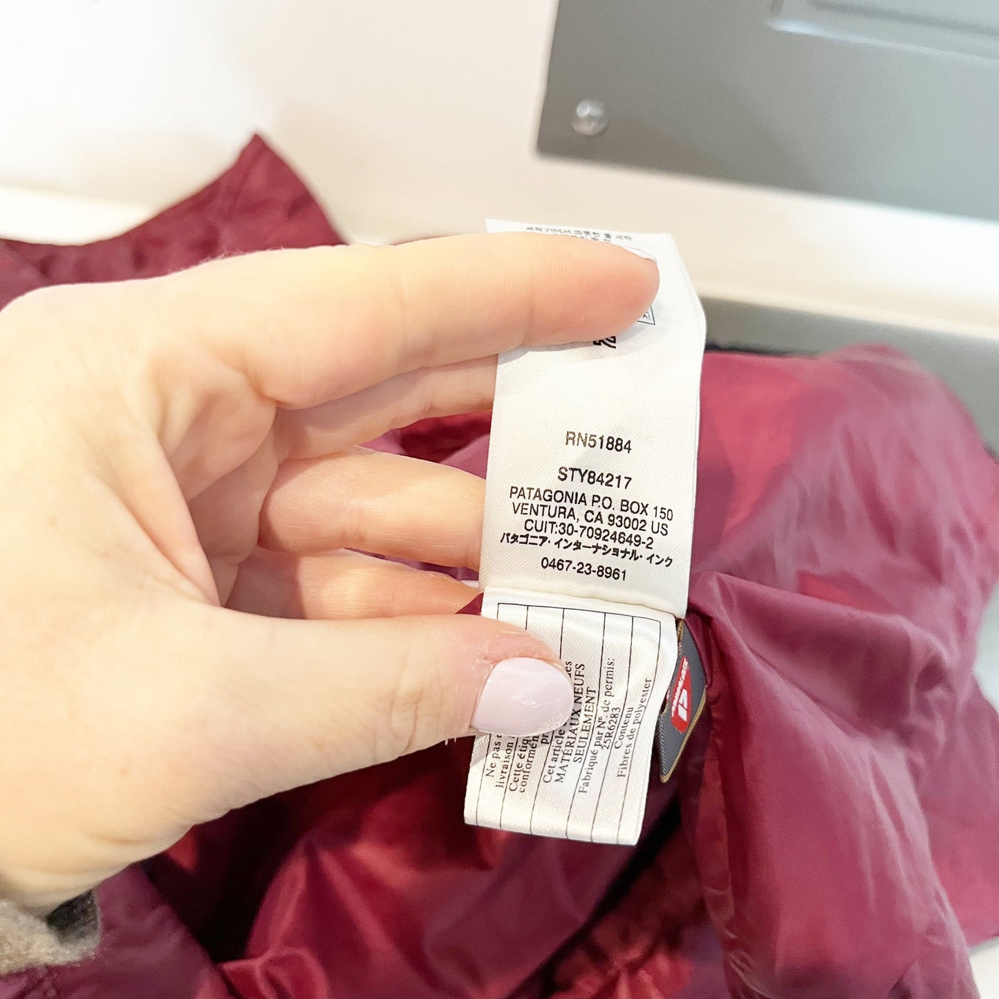Patagonia Full Zip Nano Puff Puffer Jacket Coat Maroon Red Small