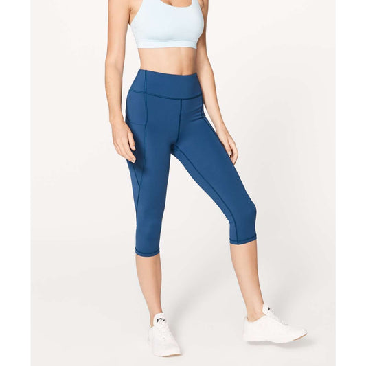 Lululemon Break Free Crop 17" Leggings Night Tide Blue 4