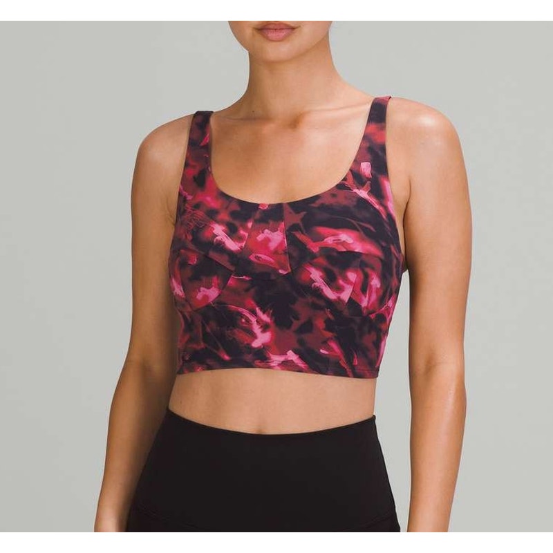 Lululemon Nulu Front-Darting Yoga Bra Intensity Pink Blossom Multi 8