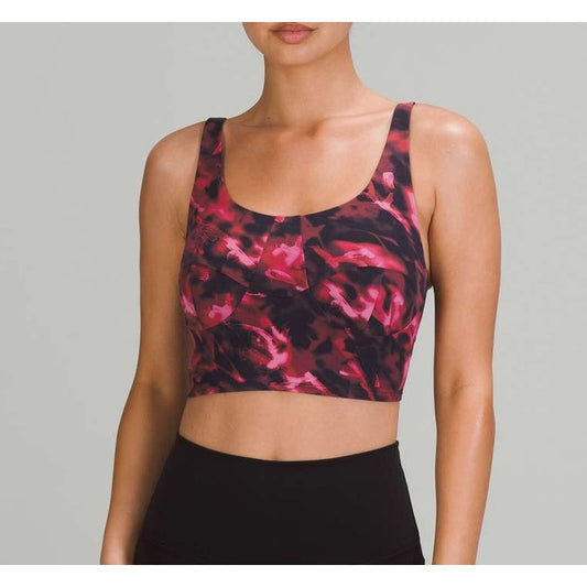 Lululemon Nulu Front-Darting Yoga Bra Intensity Pink Blossom Multi 8
