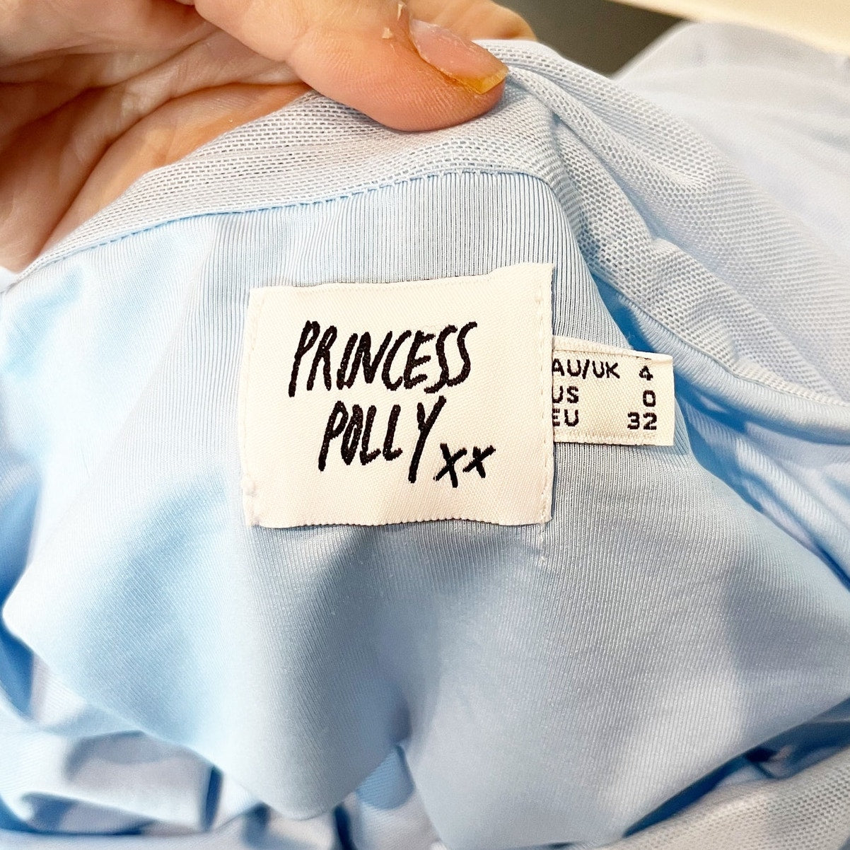 Princess Polly Charvi Sheer Puff Sleeves Ruched Bodycon Mini Dress Blue 0
