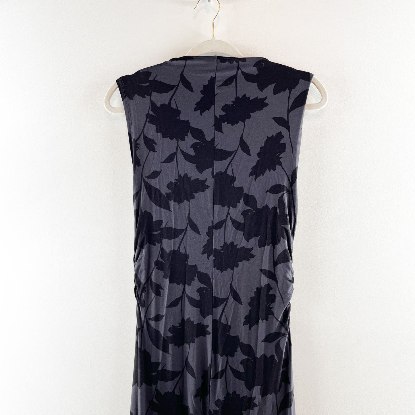 Z Supply Tatum Shadow Floral Print Sleeveless Bodycon Midi Dress Black Small