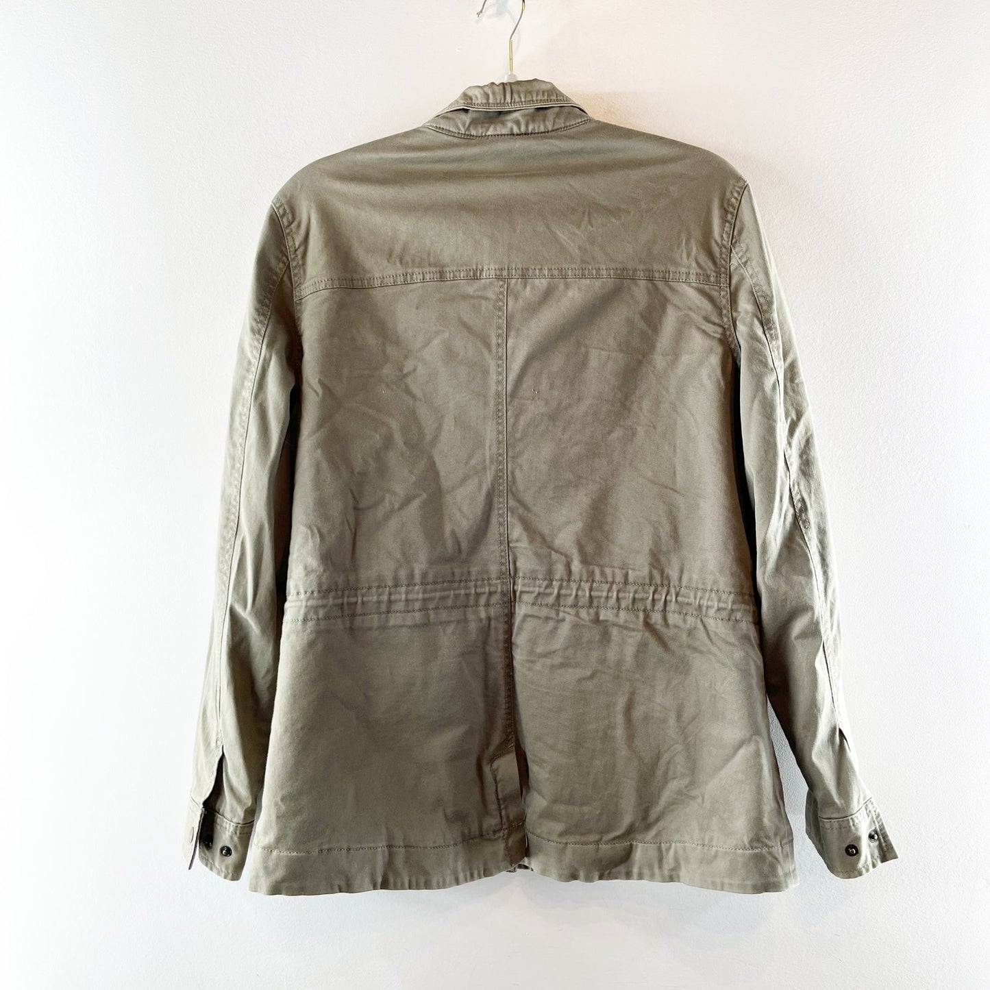 L.L. Bean Sherpa Lined Field Utility Anorak Jacket Dusty Olive Green Medium