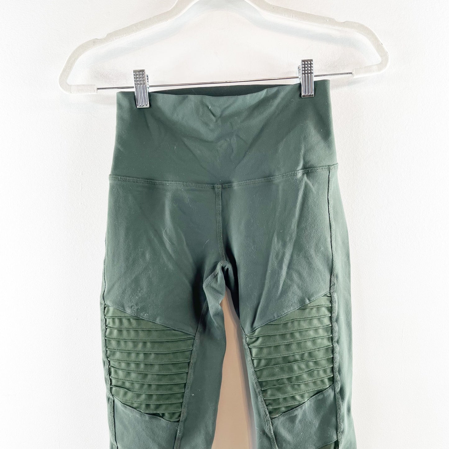 Alo Yoga Moto Leggings Pants Green Small