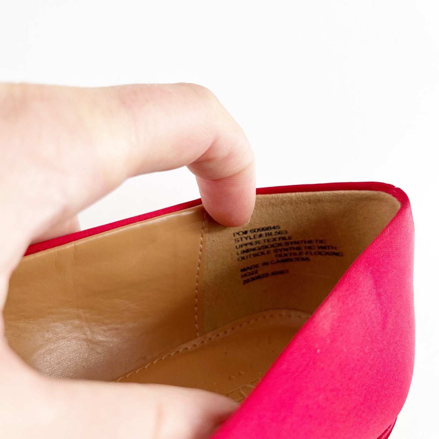J. Crew Crystal Embellished Pointed Toe Satin Flats Shoes Ruby Red 8