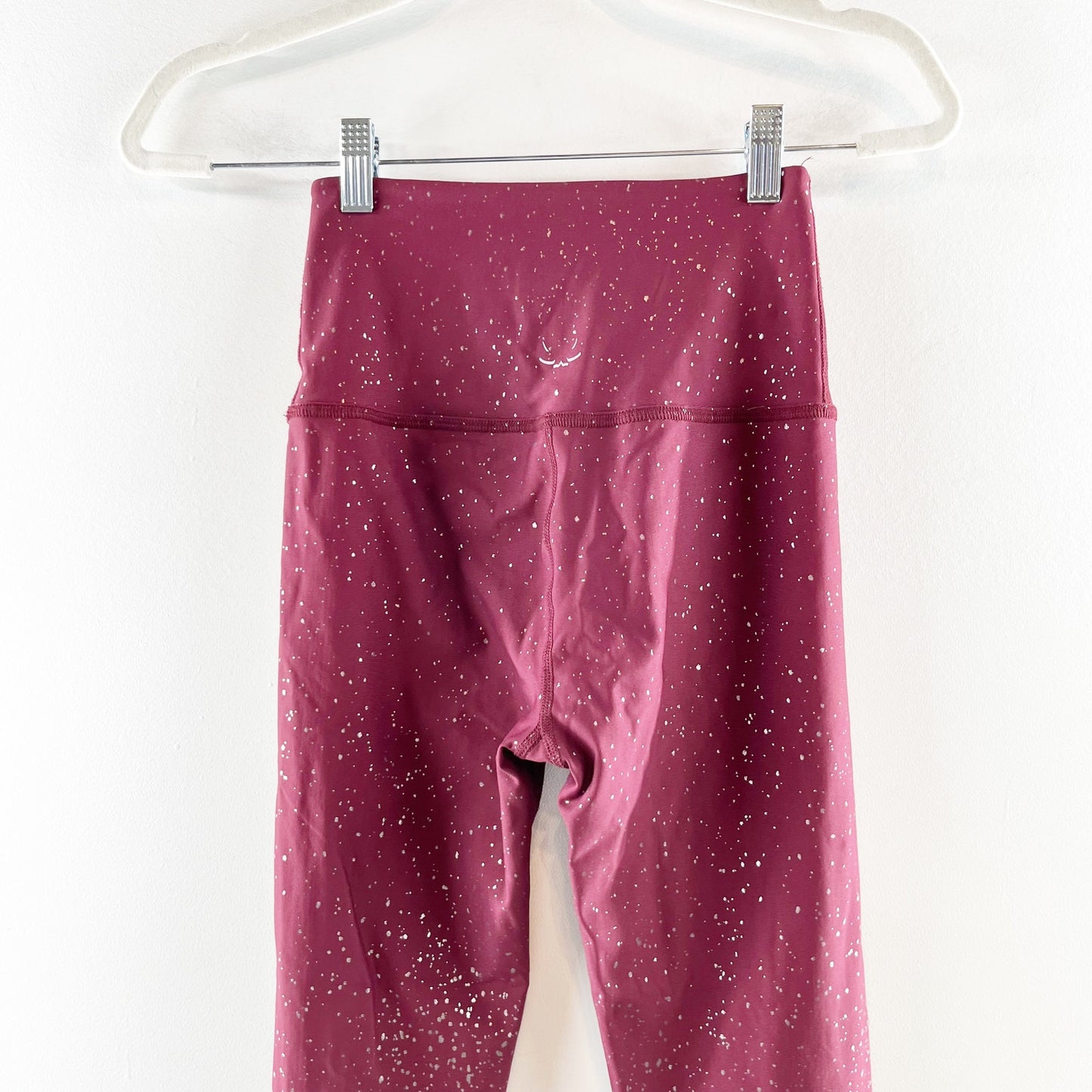 Beyond Yoga Alloy Ombre Speckled Metallic High Rise Leggings Maroon Red Small