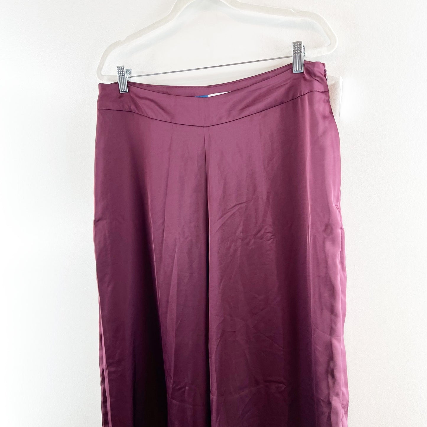 Old Navy High-Waisted Satin Super Wide-Leg Pants Cherry Bark 14 Petite