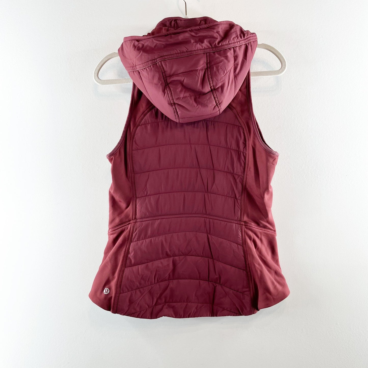 Lululemon Extra Mile Packable Puffer Hooded Vest Savannah Red Maroon 6