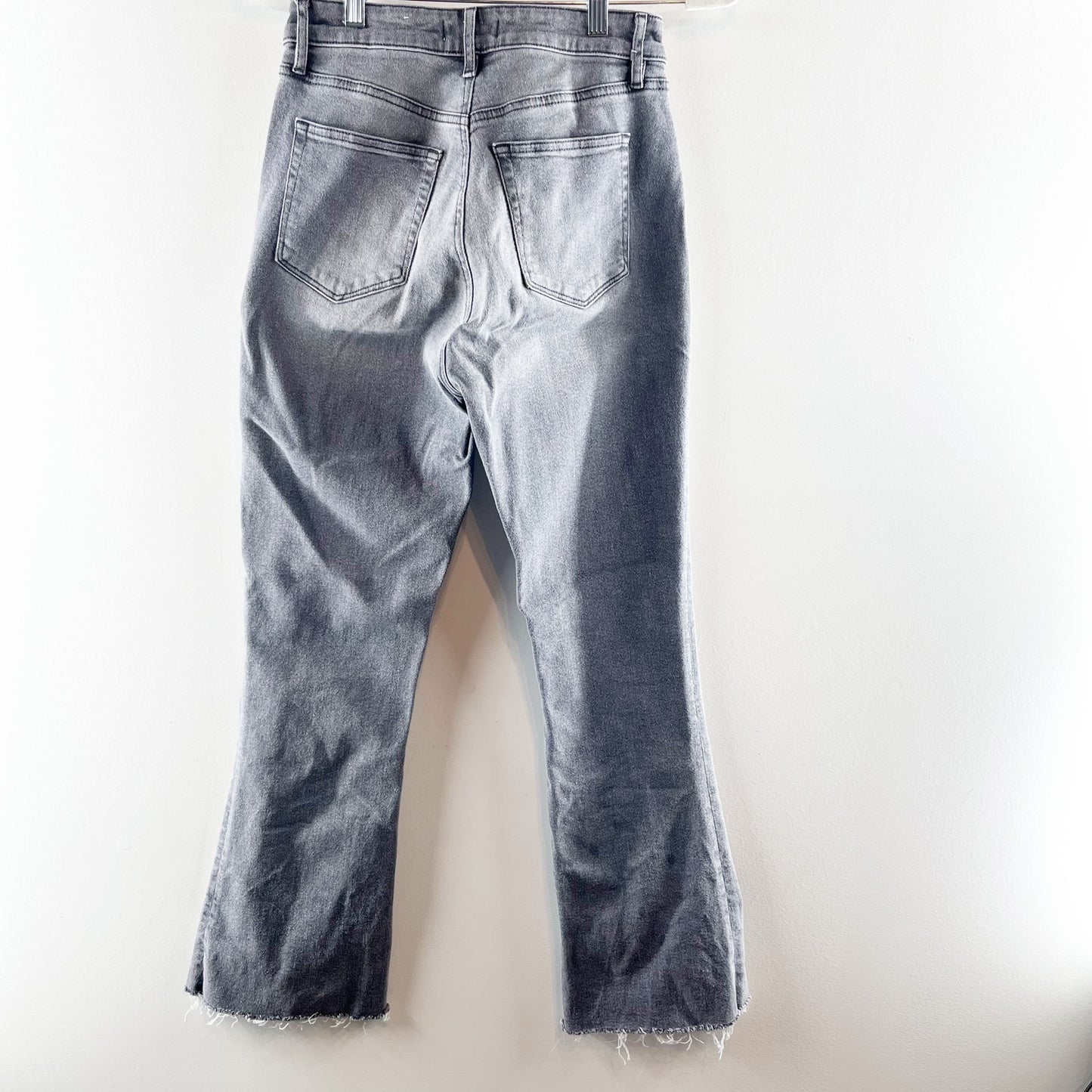 LOFT The High Rise Curvy Kick Crop Jeans Gray Black Wash 27 / 4