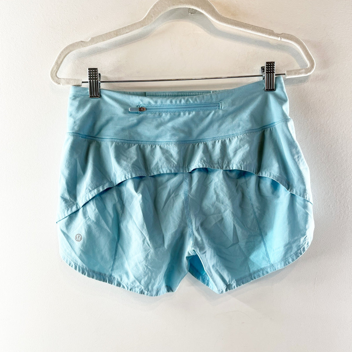 Lululemon Speed Up Mid-Rise Lined Short 4" Blue Chill 6