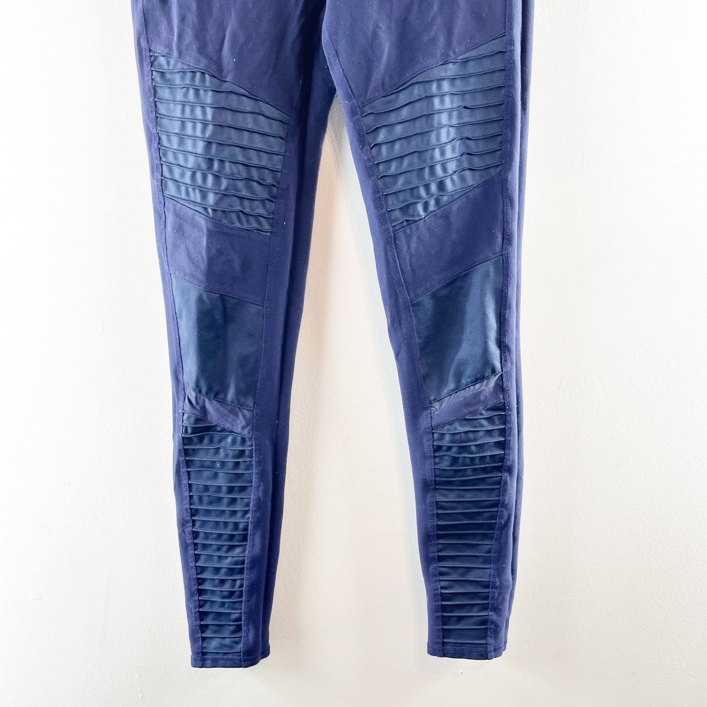 Alo Yoga Moto Leggings Pants Navy Blue Medium