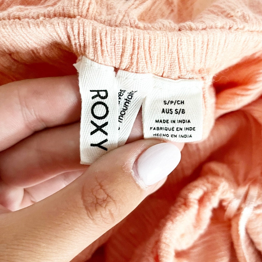 Roxy Off The Shoulder One Piece Romper Peach Orange Small