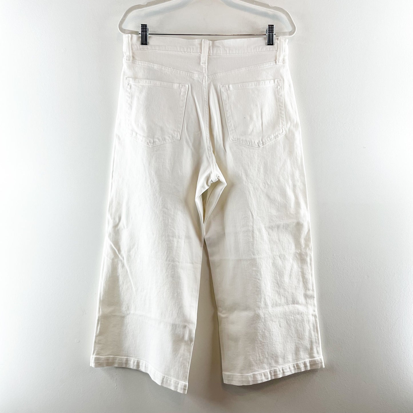 GAP High Rise Cropped Stride Ankle Wide Leg Jeans Optic White 12 Petite