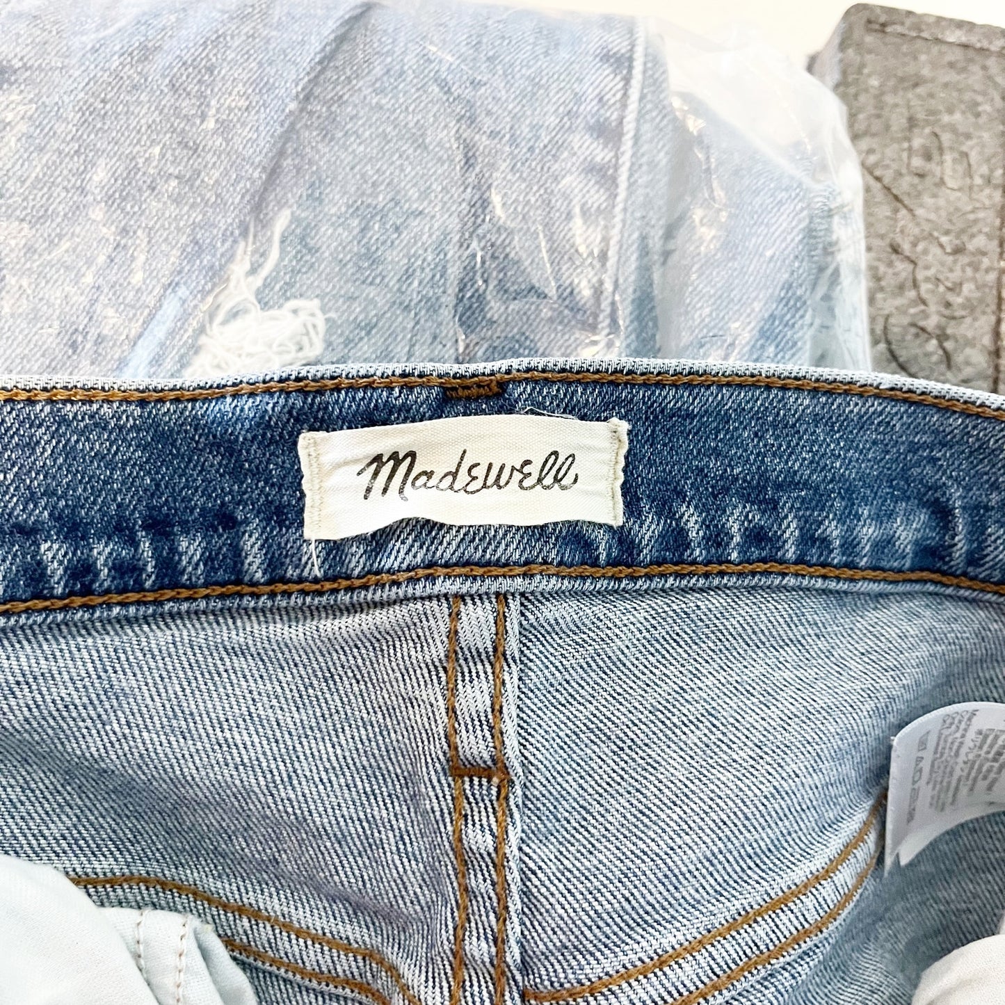 Madewell The Roadtripper High Rise Slim Boyjeans Ripped Edition Blue 26