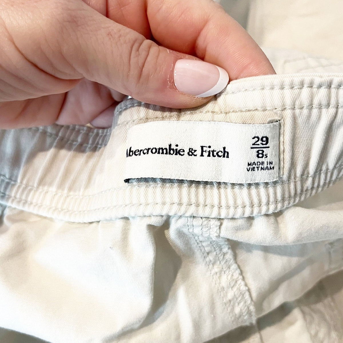 Abercrombie & Fitch High Rise Utility Wide Leg Cargo Pants Khaki 29 / 8 Petite